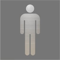 ヒカリ 光 キャリエーター+ステンレス 男性マーク グレー FS2315 1枚