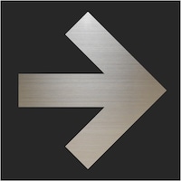 ヒカリ 光 キャリエーター+ステンレス 矢印 黒 FS2327 1枚