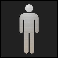 ヒカリ 光 キャリエーター+ステンレス 男性マーク 黒 FS2311 1枚