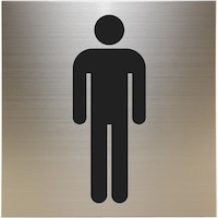 ヒカリ 光 キャリエーター+ステンレス 男性マーク 黒 FS23224 1枚