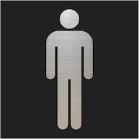 ヒカリ 光 キャリエーター+ステンレス 男性マーク 黒 FS2321 1枚