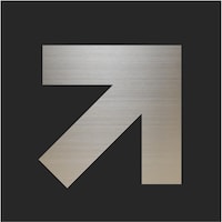 ヒカリ 光 キャリエーター+ステンレス 矢印斜め 黒 FS2328 1枚