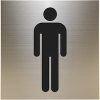 ヒカリ 光 キャリエーター+ステンレス 男性マーク 黒 FS23124 1枚