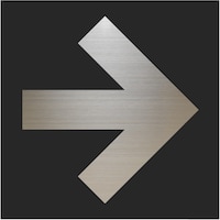 ヒカリ 光 キャリエーター+ステンレス 矢印 黒 FS2317 1枚