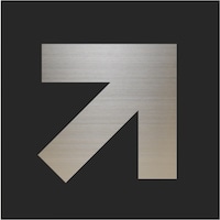 ヒカリ 光 キャリエーター+ステンレス 矢印斜め 黒 FS2318 1枚