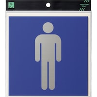 ヒカリ 光 キャリエーター ステンレス 男性マーク 青 S15223 1枚