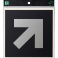 ヒカリ 光 キャリエーター ステンレ 矢印斜め 黒 S15228 1枚