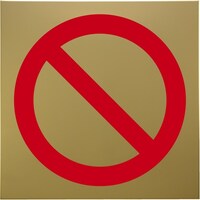 ヒカリ 光 キャリエーター ステンレスチタンゴールド 禁止マーク TG33221 1枚