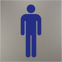 ヒカリ 光 キャリエーター アルミアルマイト仕上げ 男性マーク 青 LA63126 1枚