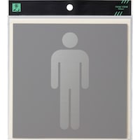 ヒカリ 光 キャリエーター ステンレス 男性マーク グレー S15225 1枚