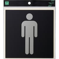 ヒカリ 光 キャリエーター ステンレス 男性マーク 黒 S15221 1枚