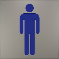 ヒカリ 光 キャリエーター アルミアルマイト仕上げ 男性マーク 青 LA63226 1枚