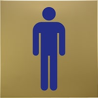 ヒカリ 光 キャリエーター ステンレスチタンゴールド 男性マーク 青 TG33126 1枚