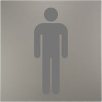 ヒカリ 光 キャリエーター アルミアルマイト仕上げ 男性マーク グレー LA63128 1枚