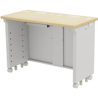 サンワサプライ SANWA eデスク(薄い木目)W1000×D500×H700 EDSK10050LM 1台