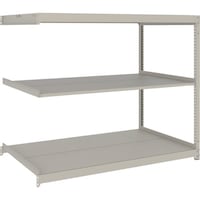 トラスコ中山 TRUSCO スチールラック 薄板ラック(棚板分割タイプ、耐荷重100Kg)1500×875×H1500 3段連結 ネオグレー UL5593B 1台