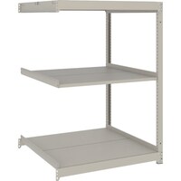 トラスコ中山 TRUSCO スチールラック 薄板ラック(棚板分割タイプ、耐荷重100Kg)1200×595×H1500 3段連結 ネオグレー UL5463B 1台