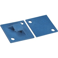 ABB TYRap マウントベース 金属検知器対応ポリプロピレン 4方向 明青色 タイ幅最大7.6mm 100個入り TC5347APDT 1袋(100個)