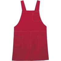 サーウ゛ォ サンペックス エプロン 撥水 胸当て 作業用 レッド L AN3601E3L 1着