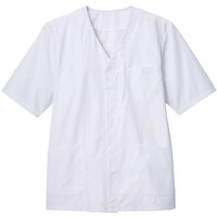 サーウ゛ォ サンペックス 調理衣 半袖 衿なし 飲食店 厨房 ホワイト M TP391A9M 1着