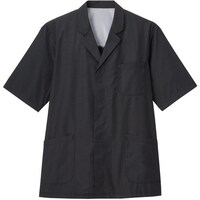 サーウ゛ォ サンペックス 調理衣 半袖 衿付き 飲食店 厨房 ブラック 4L TP390B94L 1着