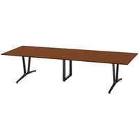 NAIKI ミーティングテーブル(舟底) アドコード ADC型/天板:ダークウォールナット 脚部:ブラック/W3200×D900 ADC3209AKBBWN 1台