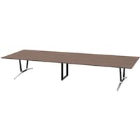 NAIKI ミーティングテーブル(舟底) アドコード ADC型/天板:ショコラアッシュ 脚部:ポリッシュ/W4200×D1200 ADC4212AKPBCA 1台