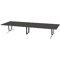 NAIKI ミーティングテーブル(舟底) アドコード ADC型/天板:ブラック 脚部:ポリッシュ/W4200×D1200 ADC4212AKPBBT 1台