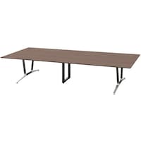 NAIKI ミーティングテーブル(舟底) アドコード ADC型/天板:ショコラアッシュ 脚部:ポリッシュ/W3600×D1200 ADC3612AKPBCA 1台