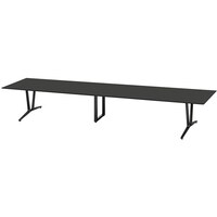 NAIKI ミーティングテーブル(舟底) アドコード ADC型/天板:ブラック 脚部:ブラック/W4200×D900 ADC4209AKBBBT 1台