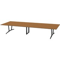 NAIKI ミーティングテーブル(舟底) アドコード ADC型/天板:ミディアムウォールナット 脚部:ブラック/W4200×D1200 ADC4212AKBBMW 1台