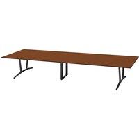 NAIKI ミーティングテーブル(舟底) アドコード ADC型/天板:ダークウォールナット 脚部:ブラック/W4200×D1200 ADC4212AKBBWN 1台