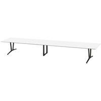 NAIKI ミーティングテーブル(舟底) アドコード ADC型/天板:ホワイト 脚部:ブラック/W4800×D900 ADC4809AKBBH 1台