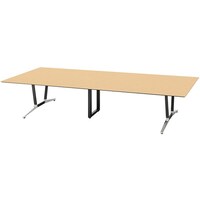 NAIKI ミーティングテーブル(舟底) アドコード ADC型/天板:シルクウッド 脚部:ポリッシュ/W3600×D1200 ADC3612AKPBS 1台