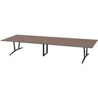 NAIKI ミーティングテーブル(舟底) アドコード ADC型/天板:ショコラアッシュ 脚部:ブラック/W4200×D1200 ADC4212AKBBCA 1台