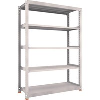 トラスコ中山 TRUSCO スチールラック M5型中量棚 1500X571XH2100 5段 単体 免震樹脂ベース付 ネオグレー ネオグレー M57565SFC 1台