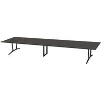 NAIKI ミーティングテーブル(舟底) アドコード ADC型/天板:ブラック 脚部:ブラック/W4800×D1200 ADC4812AKBBBT 1台