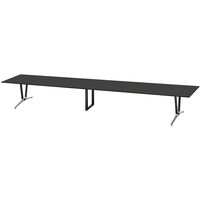 NAIKI ミーティングテーブル(舟底) アドコード ADC型/天板:ブラック 脚部:ポリッシュ/W4800×D900 ADC4809AKPBBT 1台