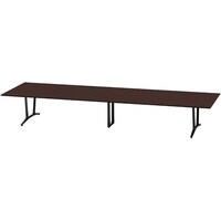 NAIKI ミーティングテーブル(舟底) アドコード ADC型/天板:マスターオーク 脚部:ブラック/W4800×D1500 ADC4815AKBBMO 1台