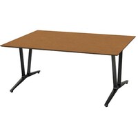 NAIKI ミーティングテーブル(舟底) アドコード ADC型/天板:ミディアムウォールナット 脚部:ブラック/W1800×D900 ADC1809AKBBMW 1台