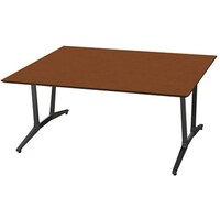 NAIKI ミーティングテーブル(舟底) アドコード ADC型/天板:ダークウォールナット 脚部:ブラック/W1800×D1200 ADC1812AKBBWN 1台