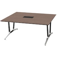 NAIKI ミーティングテーブル(舟底配線付 アドコード ADC型/天板:ショコラアッシュ 脚部:ポリッシュ/W1800×D1200 ADC1812AKHPBCA 1台