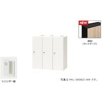 NAIKI パーソナルロッカー(3人用) ポッケ PKL型/扉:サンドオーク 本体:ブラック/W900×D450×H900 PKL09093BSO 1台