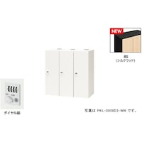 NAIKI パーソナルロッカー(3人用) ポッケ PKL型/扉:シルクウッド 本体:ブラック/W900×D450×H900 PKL0909D3BS 1台