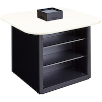 NAIKI キャビネットカウンター スクエアタイプ CF型/脚:ブラック 天板:ホワイト/W1400×D1400 CFH1414WPBBH 1台