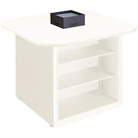 NAIKI キャビネットカウンター スクエアタイプ CF型/脚:ホワイト 天板:ホワイト/W1400×D1400 CFH1414WPBWH 1台