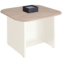 NAIKI キャビネットカウンター スクエアタイプ CF型/脚:ホワイト/天板:サンドオーク 幕板:ホワイト/W1400×D1400 CFH1414NPBWSOW 1台