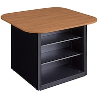 NAIKI キャビネットカウンター スクエアタイプ CF型/脚:ブラック/天板:ミディアムウォールナット/W1400×D1400 CFH1414WBMW 1台