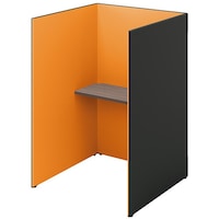 NAIKI クローズブース ソロコート SCP型/外側パネル:サテンブラック/内側パネル:オレンジH1500 SCP15103TSBORCA 1台