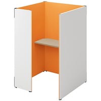 NAIKI クローズブース ソロコート SCP型/外側パネル:サテンホワイト/内側パネル:オレンジH1500 SCP15104TSWORSO 1台